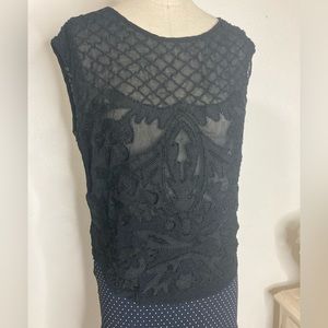 Beautiful sheer black beadwork top